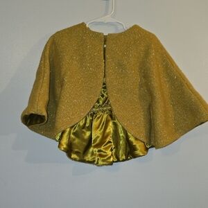 Chic Gold Kids Cape Jacket LOT-O